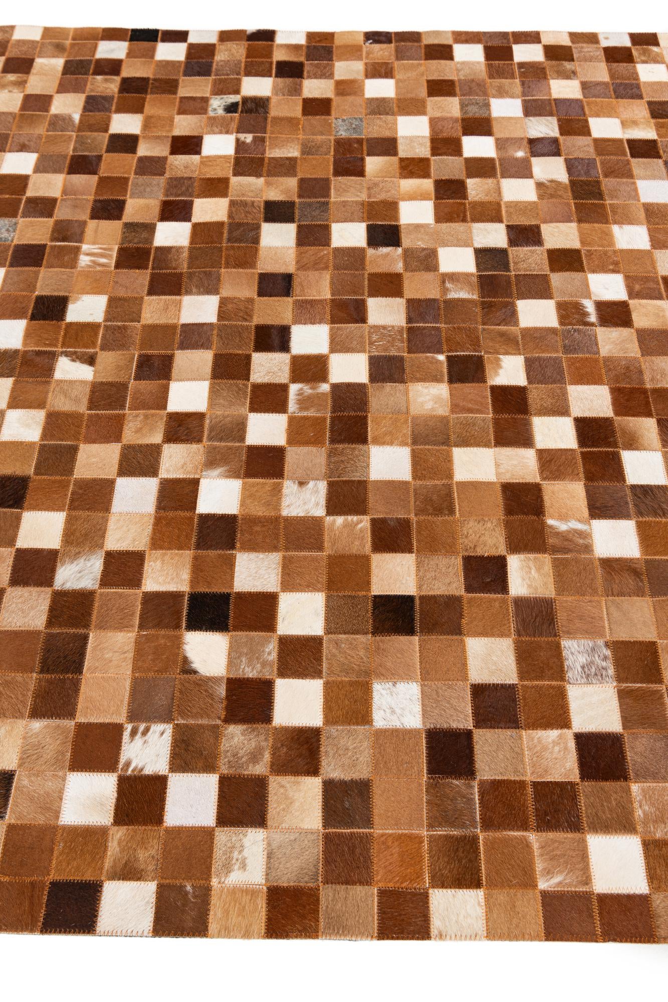 5' x 7' 11 Cowhide Stocks Rug