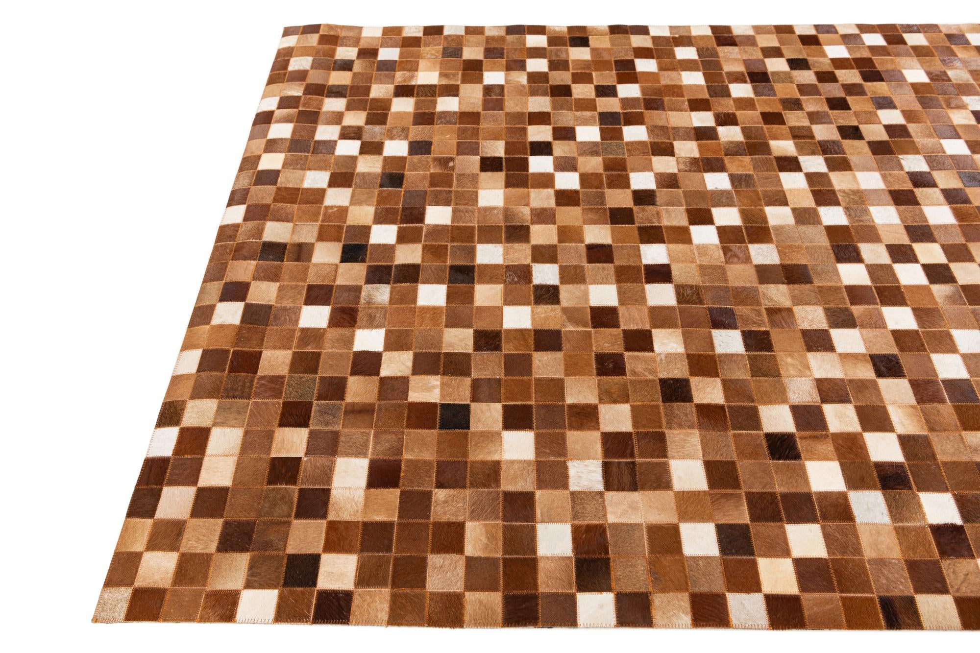 5' 1 x 7' 11 Cowhide Stocks Rug