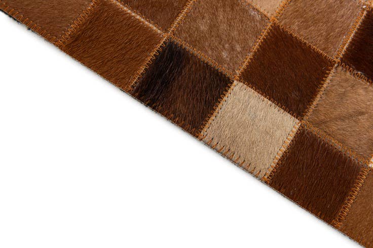 Detail image of 5' 1 x 7' 11 Cowhide Stocks Rug
