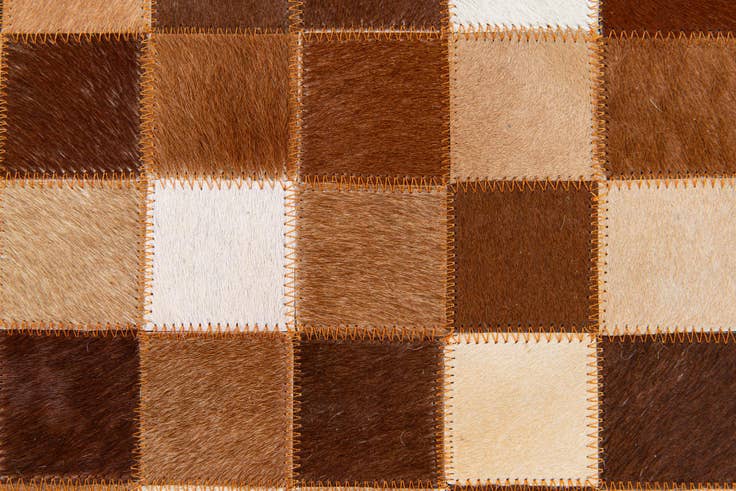 Detail image of 5' 1 x 7' 11 Cowhide Stocks Rug
