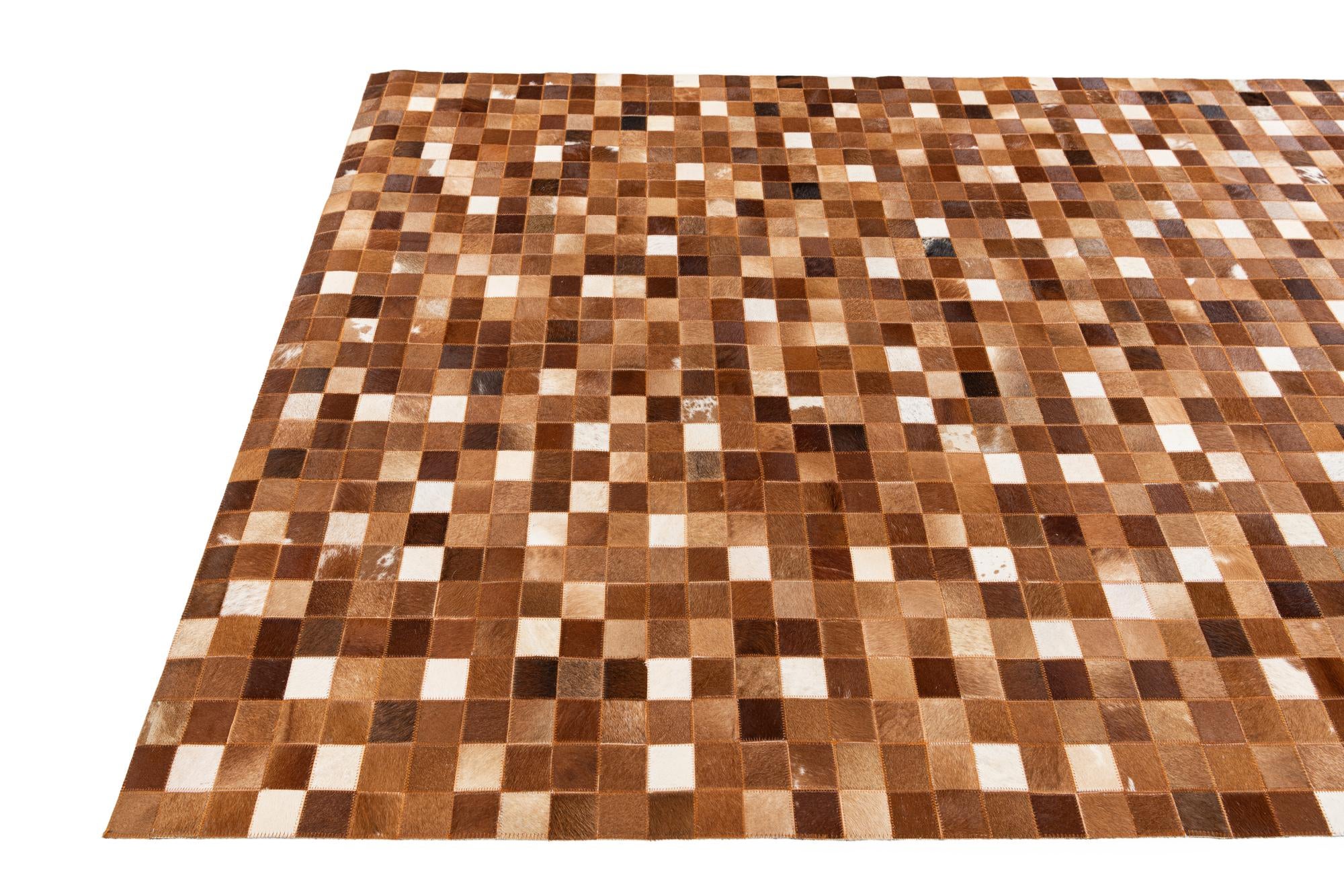 5' 1 x 8' 2 Cowhide Stocks Rug