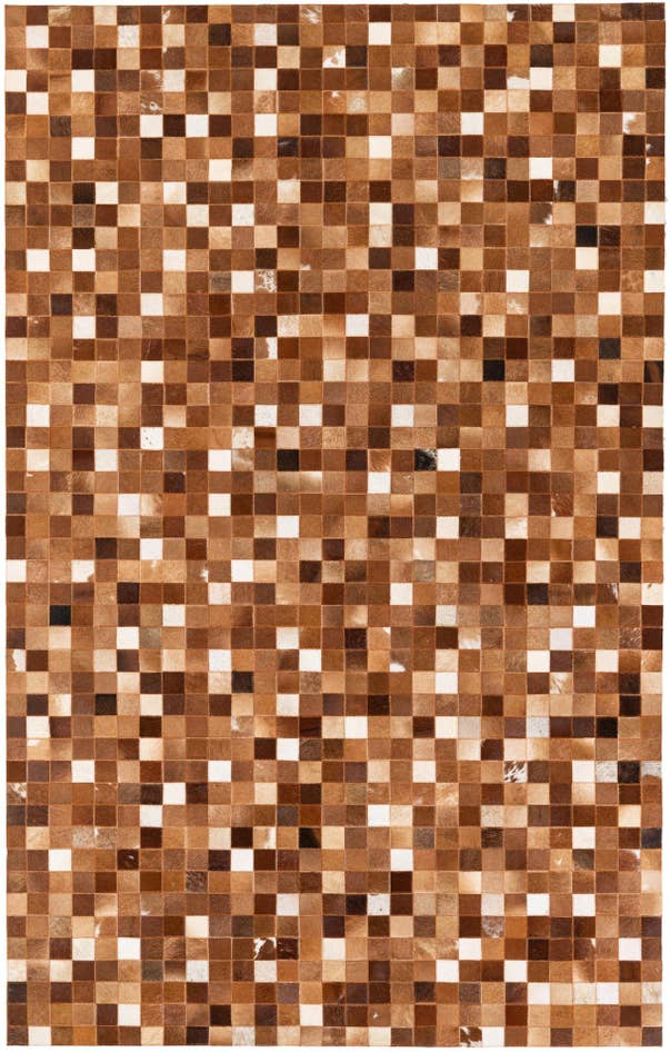 Detail image of 5' 1 x 8' 2 Cowhide Stocks Rug