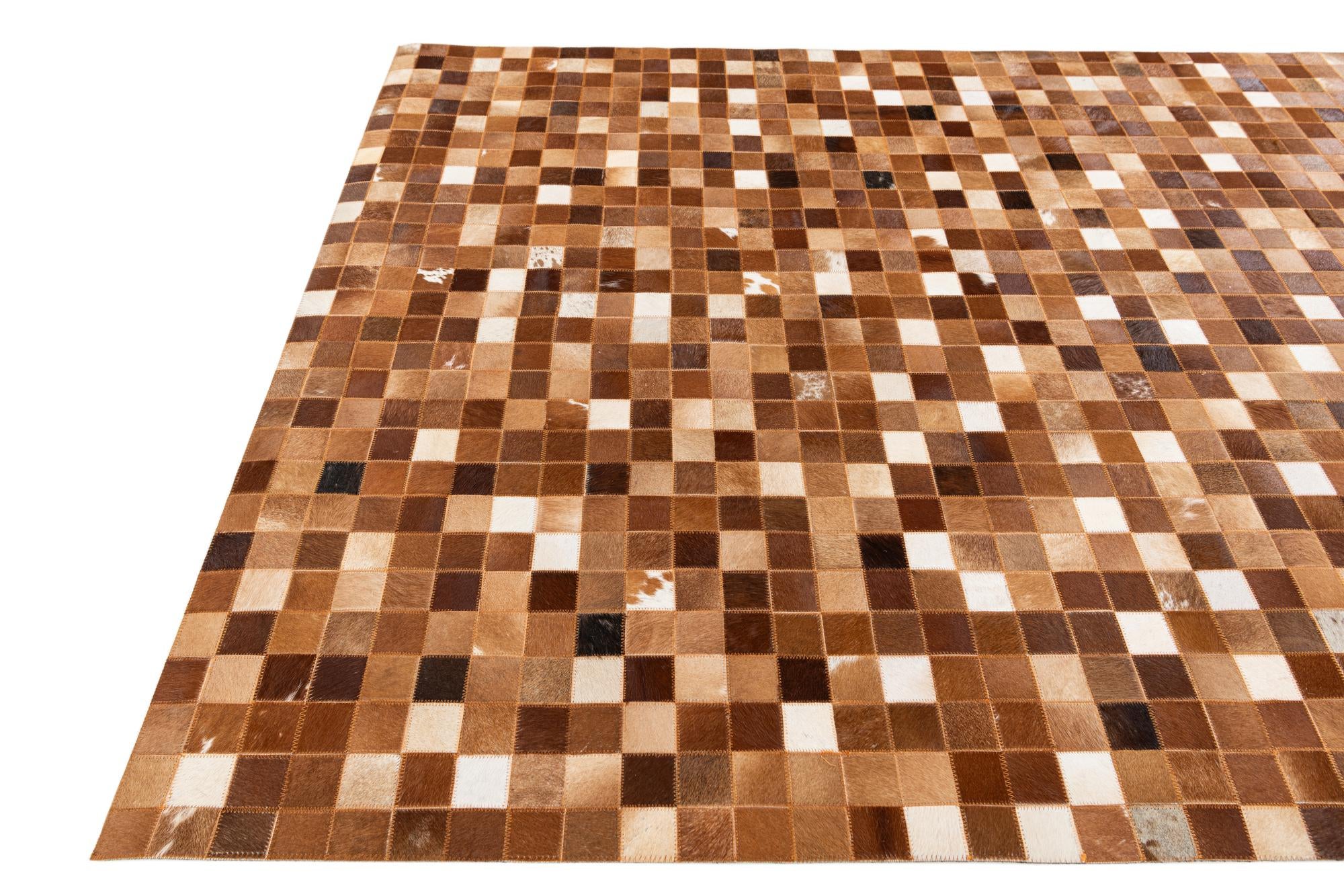 5' 1 x 7' 11 Cowhide Stocks Rug