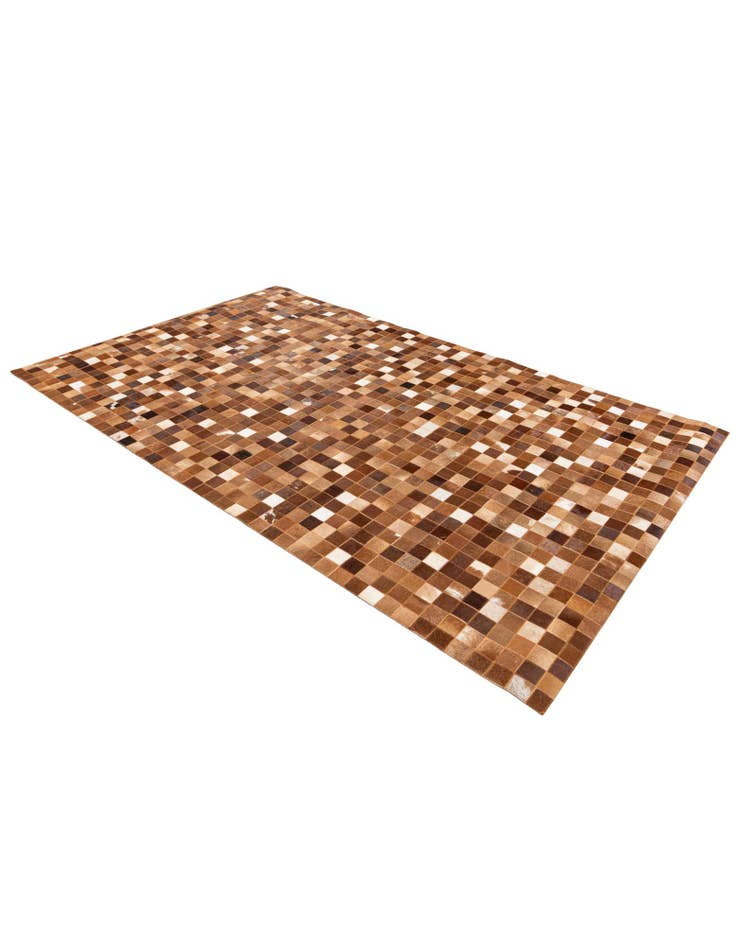 Detail image of 5' 1 x 8' 1 Cowhide Stocks Rug