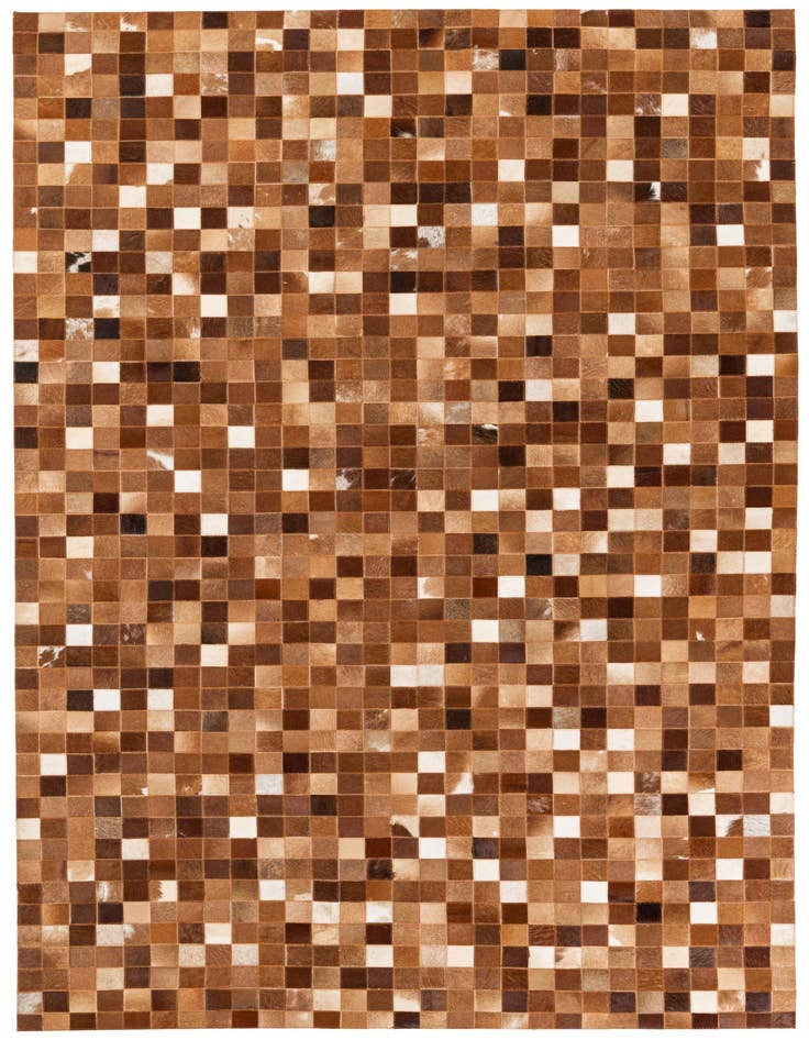 Detail image of 5' 1 x 8' 1 Cowhide Stocks Rug