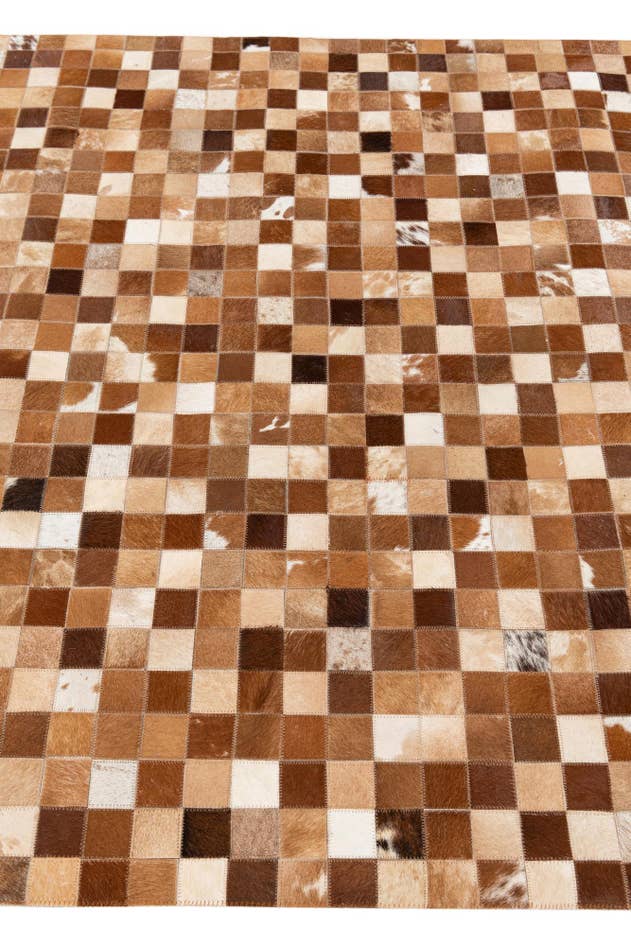 Detail image of 4' 10 x 7' 9 Cowhide Stocks Rug