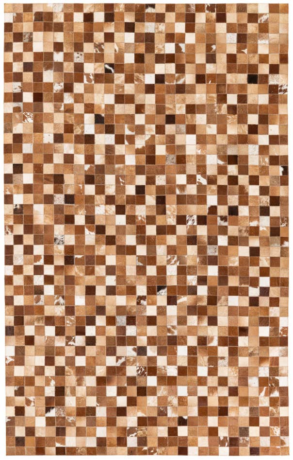 Detail image of 4' 10 x 7' 9 Cowhide Stocks Rug
