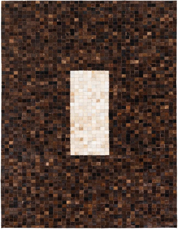 Detail image of 5' x 7' 11 Cowhide Stocks Rug