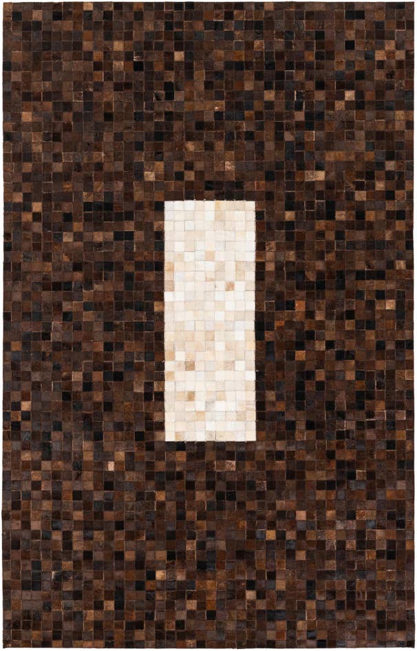 Detail image of 5' x 7' 11 Cowhide Stocks Rug