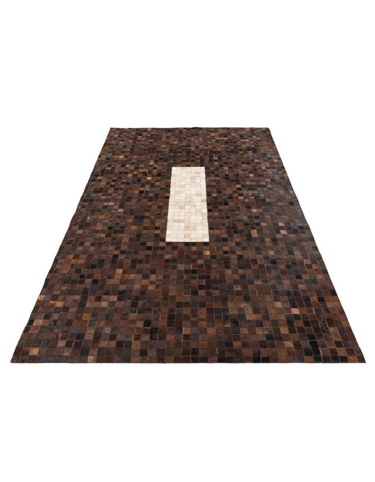 Detail image of 5' 2 x 8' 1 Cowhide Stocks Rug