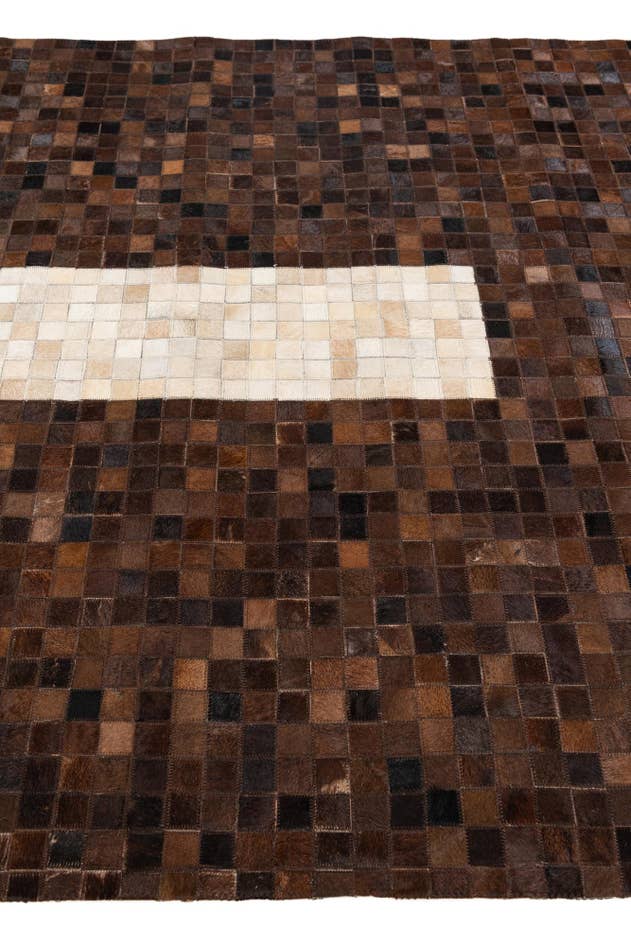 Detail image of 5' 2 x 8' 1 Cowhide Stocks Rug