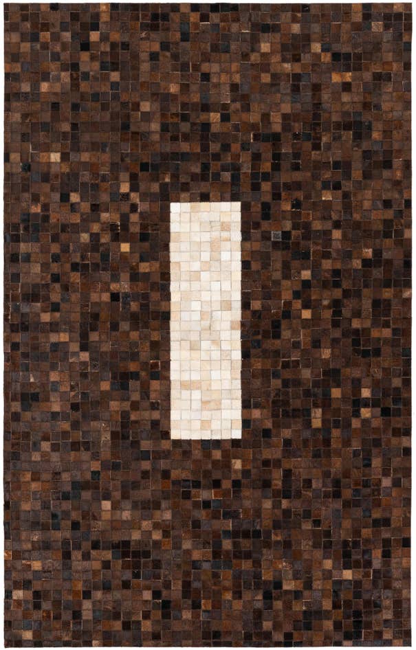 Detail image of 5' 2 x 8' 1 Cowhide Stocks Rug