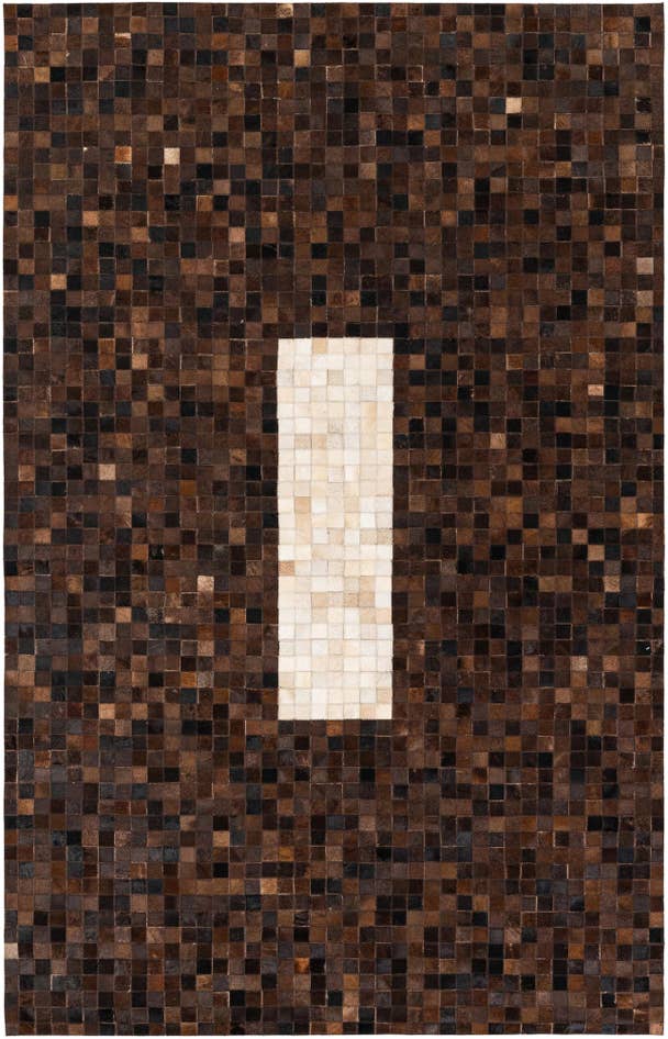 Detail image of 5' x 7' 11 Cowhide Stocks Rug