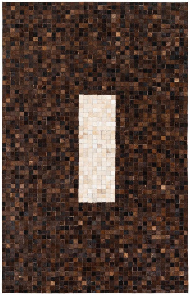 Detail image of 5' 1 x 7' 11 Cowhide Stocks Rug