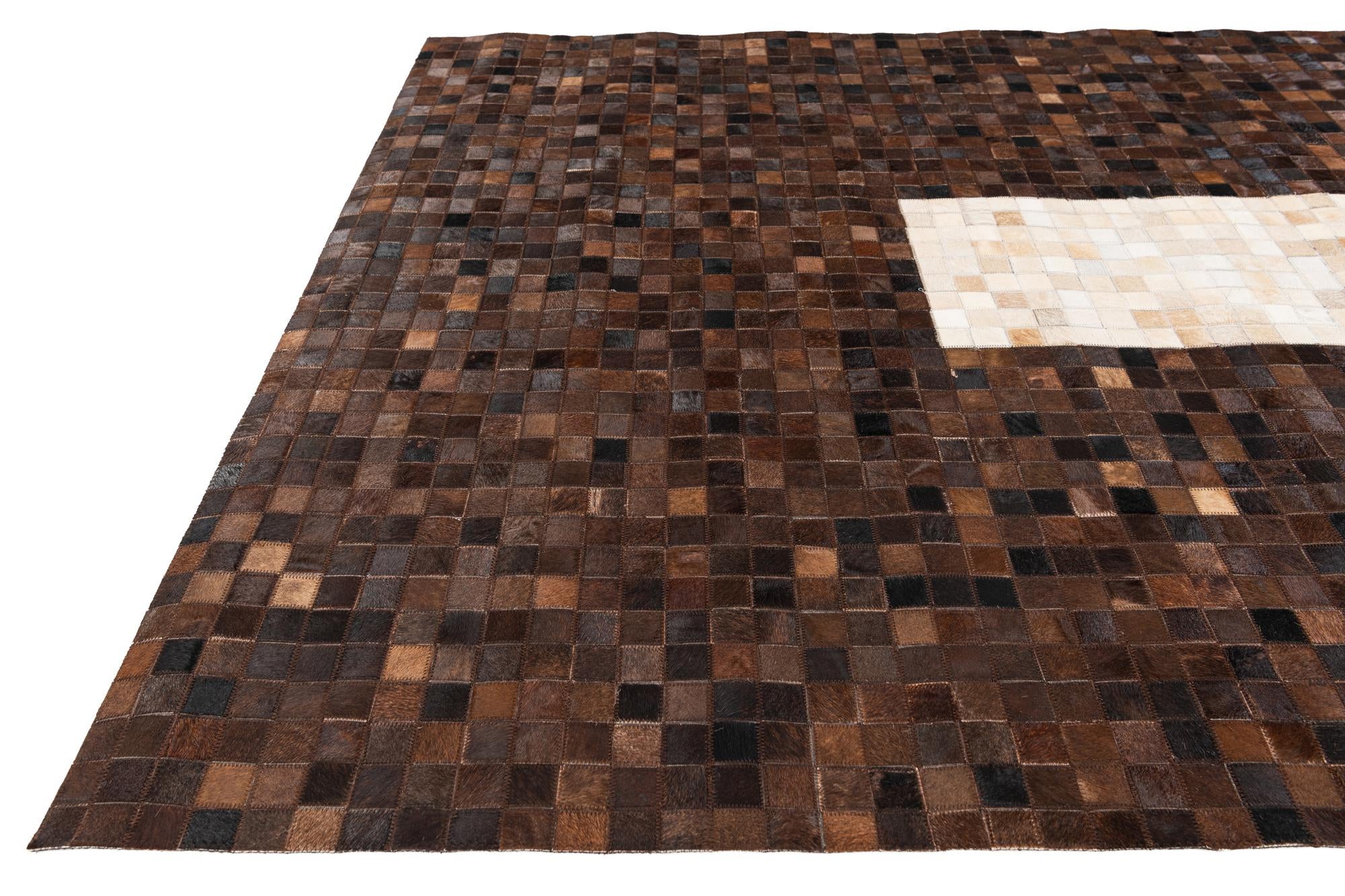 5' 1 x 8' Cowhide Stocks Rug