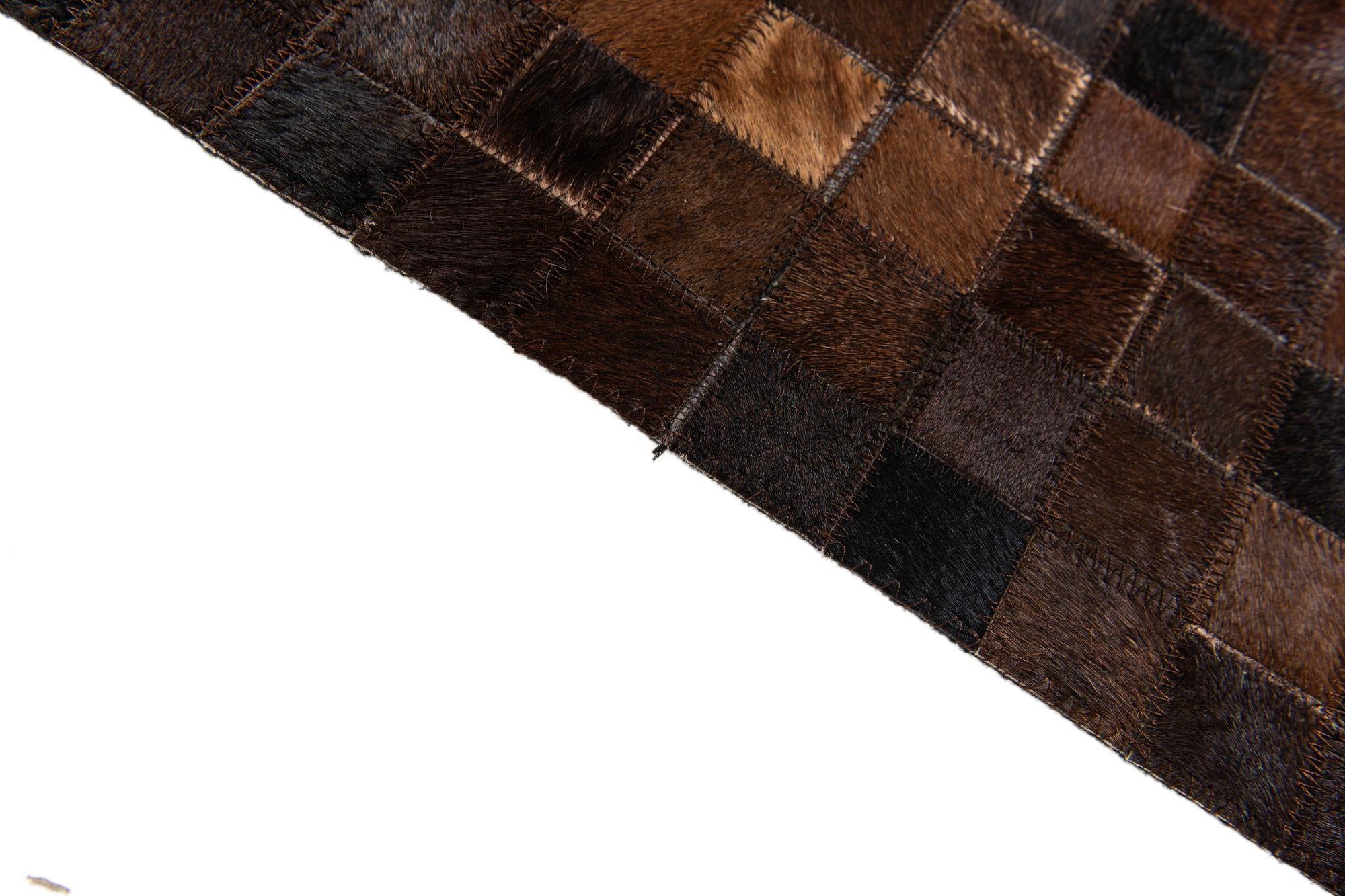 5' 1 x 8' Cowhide Stocks Rug