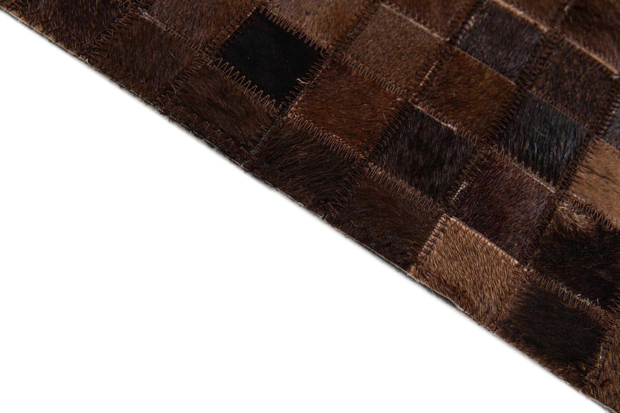 5' x 7' 10 Cowhide Stocks Rug