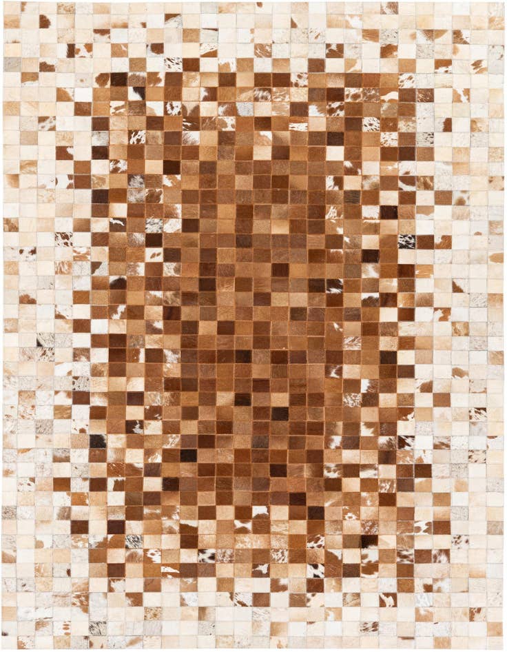 Detail image of 4' 10 x 7' 9 Cowhide Stocks Rug
