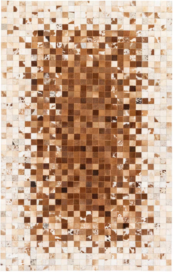 Detail image of 4' 10 x 7' 9 Cowhide Stocks Rug