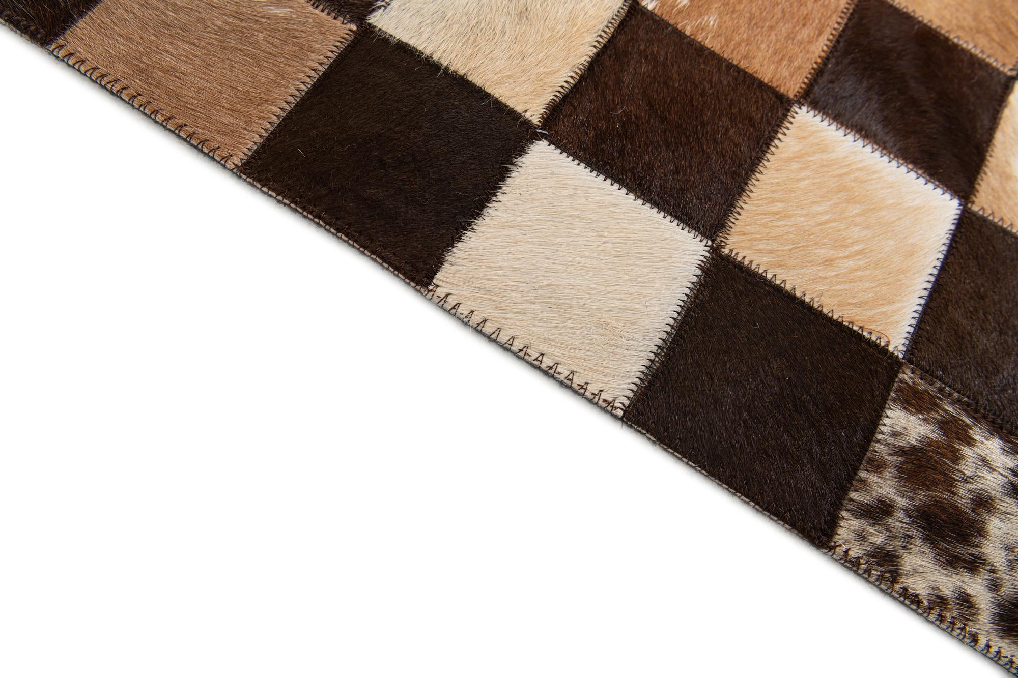 5' x 7' 11 Cowhide Stocks Rug