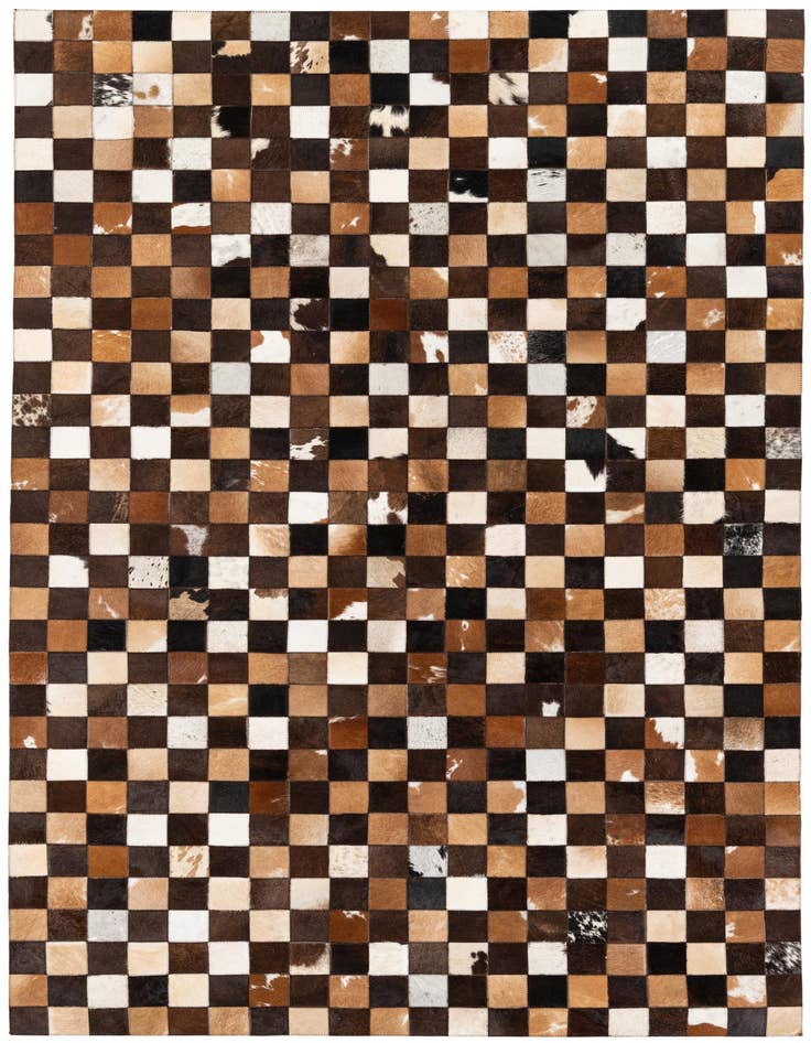 Detail image of 5' x 7' 11 Cowhide Stocks Rug