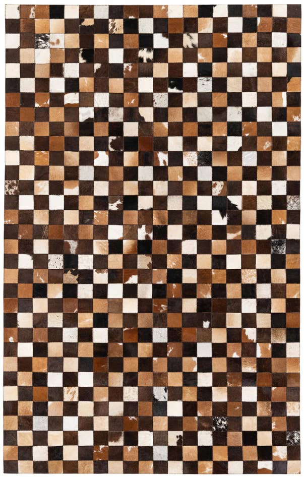 Detail image of 5' x 7' 11 Cowhide Stocks Rug