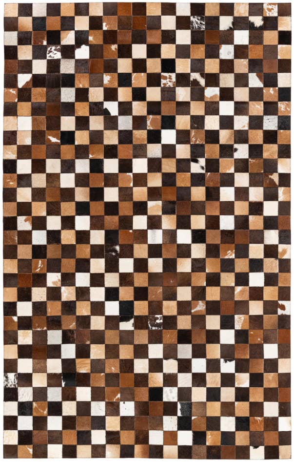Detail image of 5' x 7' 11 Cowhide Stocks Rug