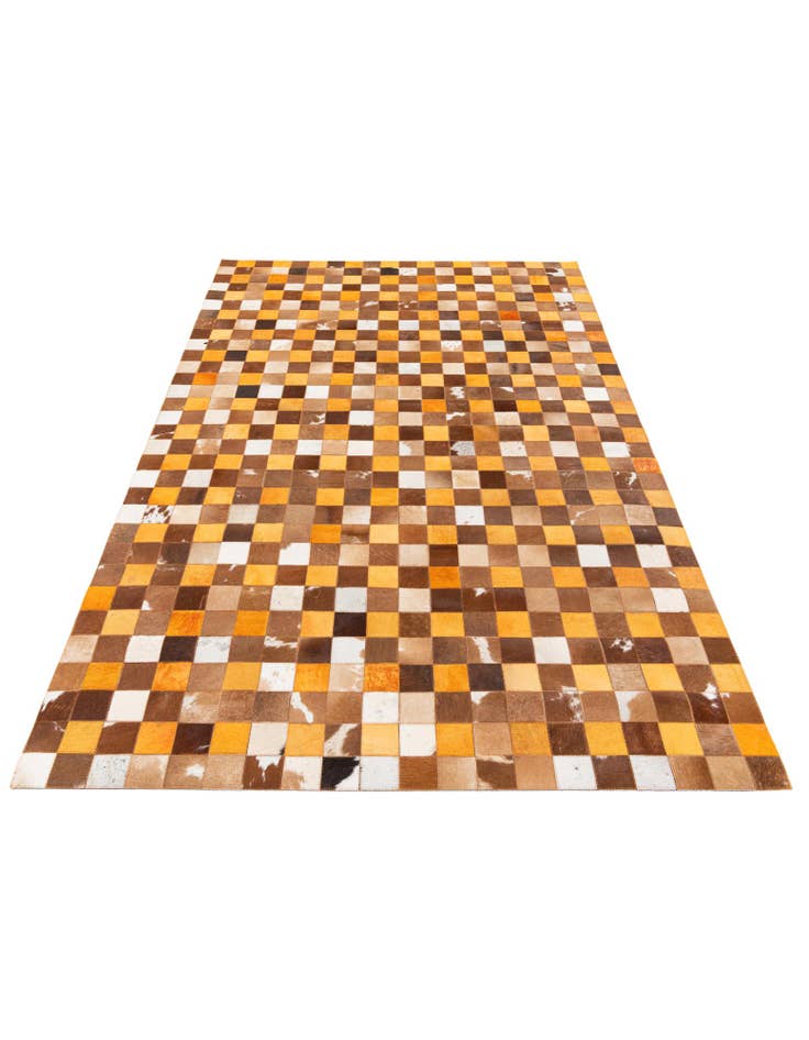 Detail image of 5' x 7' 11 Cowhide Stocks Rug