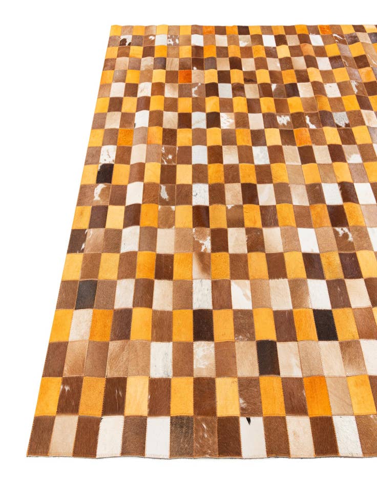 Detail image of 5' x 7' 11 Cowhide Stocks Rug