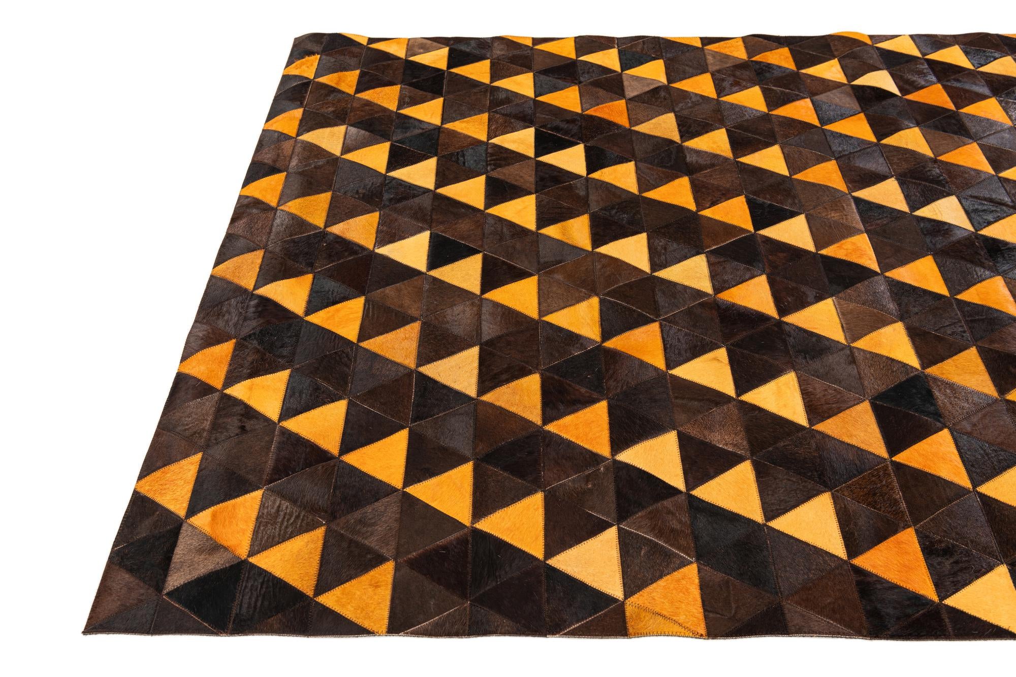 5' x 8' Cowhide Stocks Rug