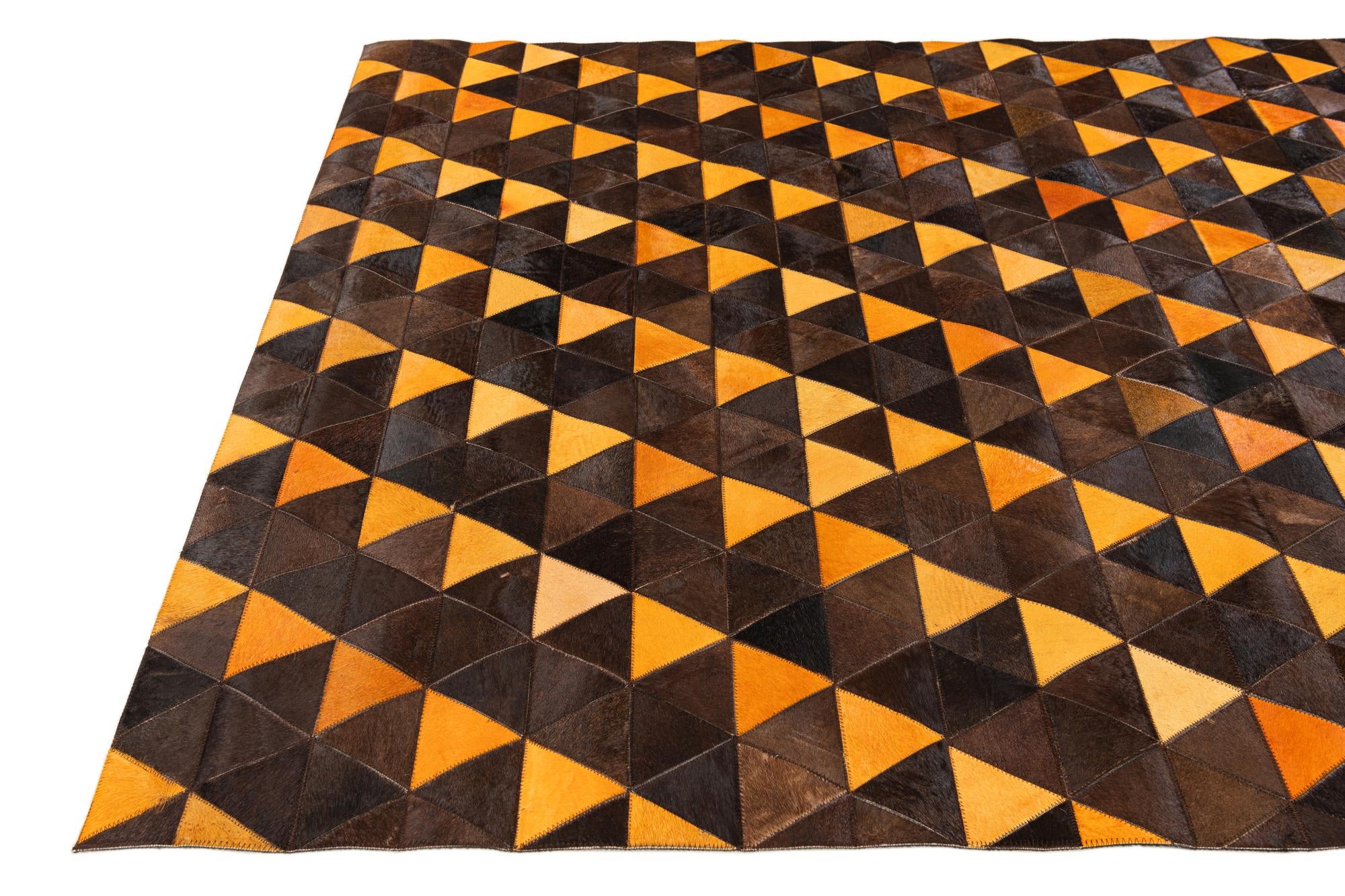 5' x 8' Cowhide Stocks Rug