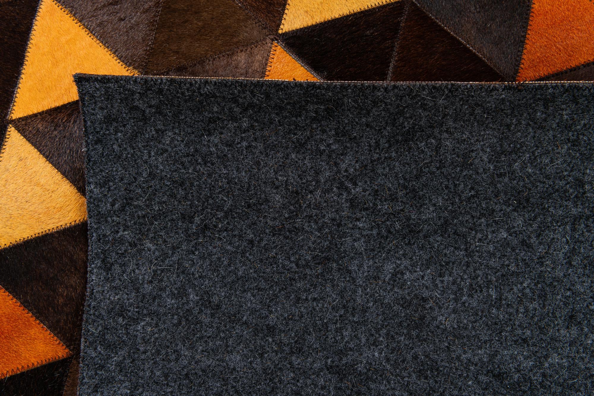 5' x 8' Cowhide Stocks Rug