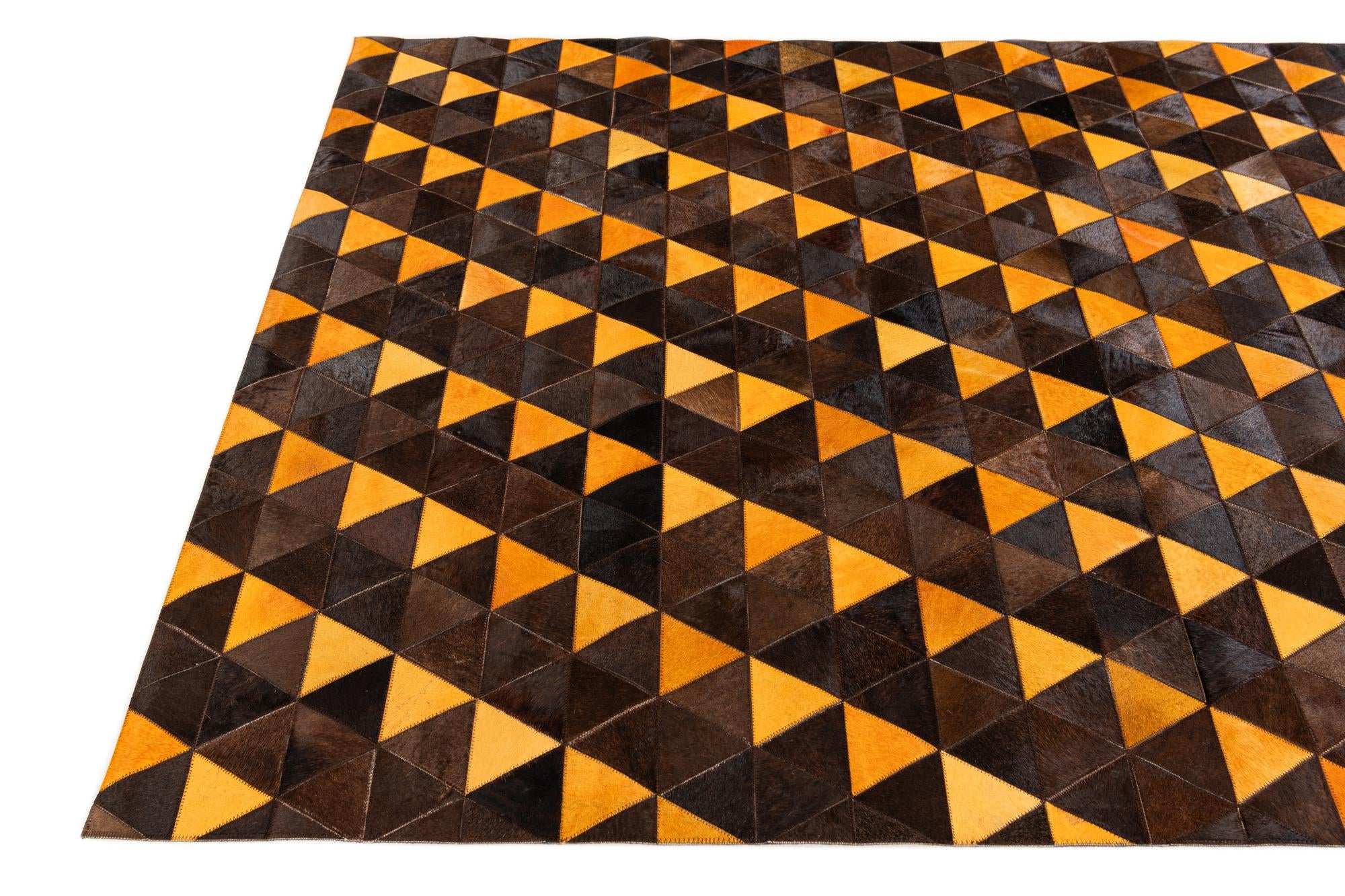 5' x 8' Cowhide Stocks Rug