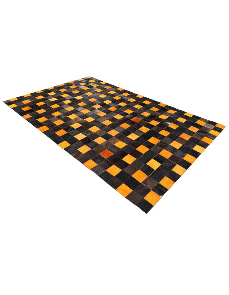 Detail image of 5' 2 x 8' Cowhide Stocks Rug