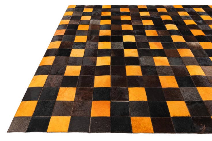 Detail image of 5' 2 x 8' Cowhide Stocks Rug