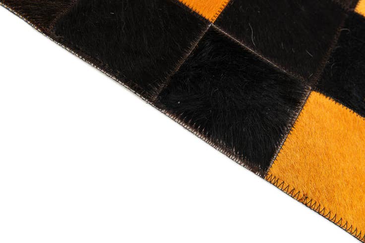 Detail image of 5' 2 x 8' Cowhide Stocks Rug