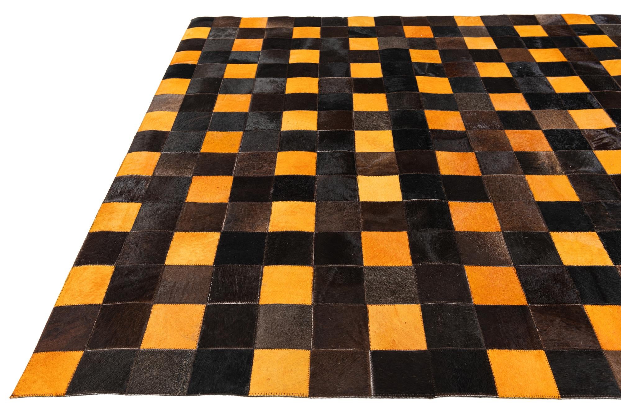5' 2 x 8' Cowhide Stocks Rug