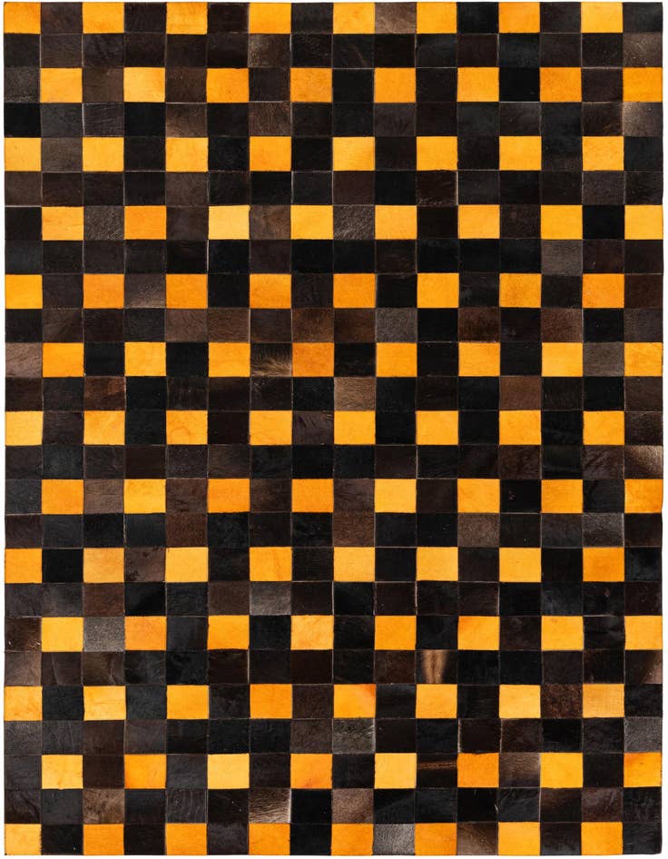 Detail image of 5' 2 x 8' Cowhide Stocks Rug