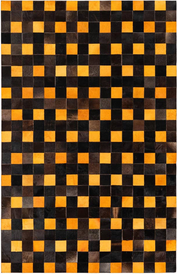 Detail image of 5' 2 x 8' Cowhide Stocks Rug