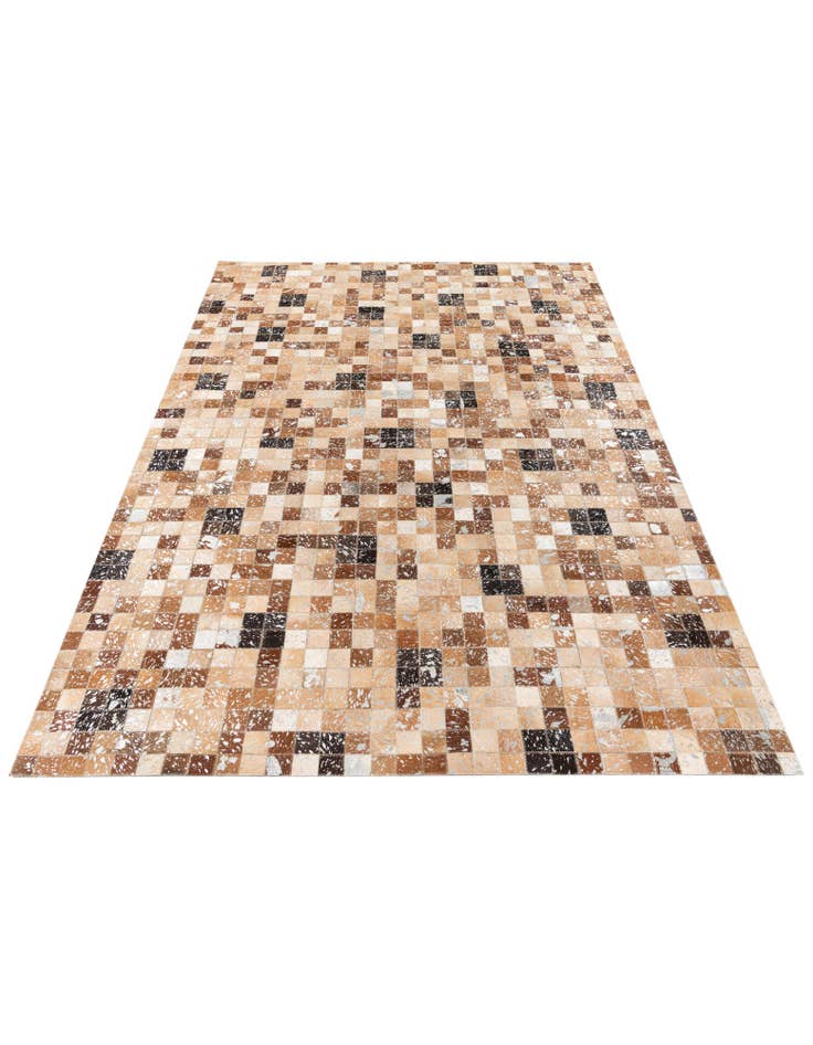 Detail image of 5' 3 x 7' 7 Cowhide Stocks Rug