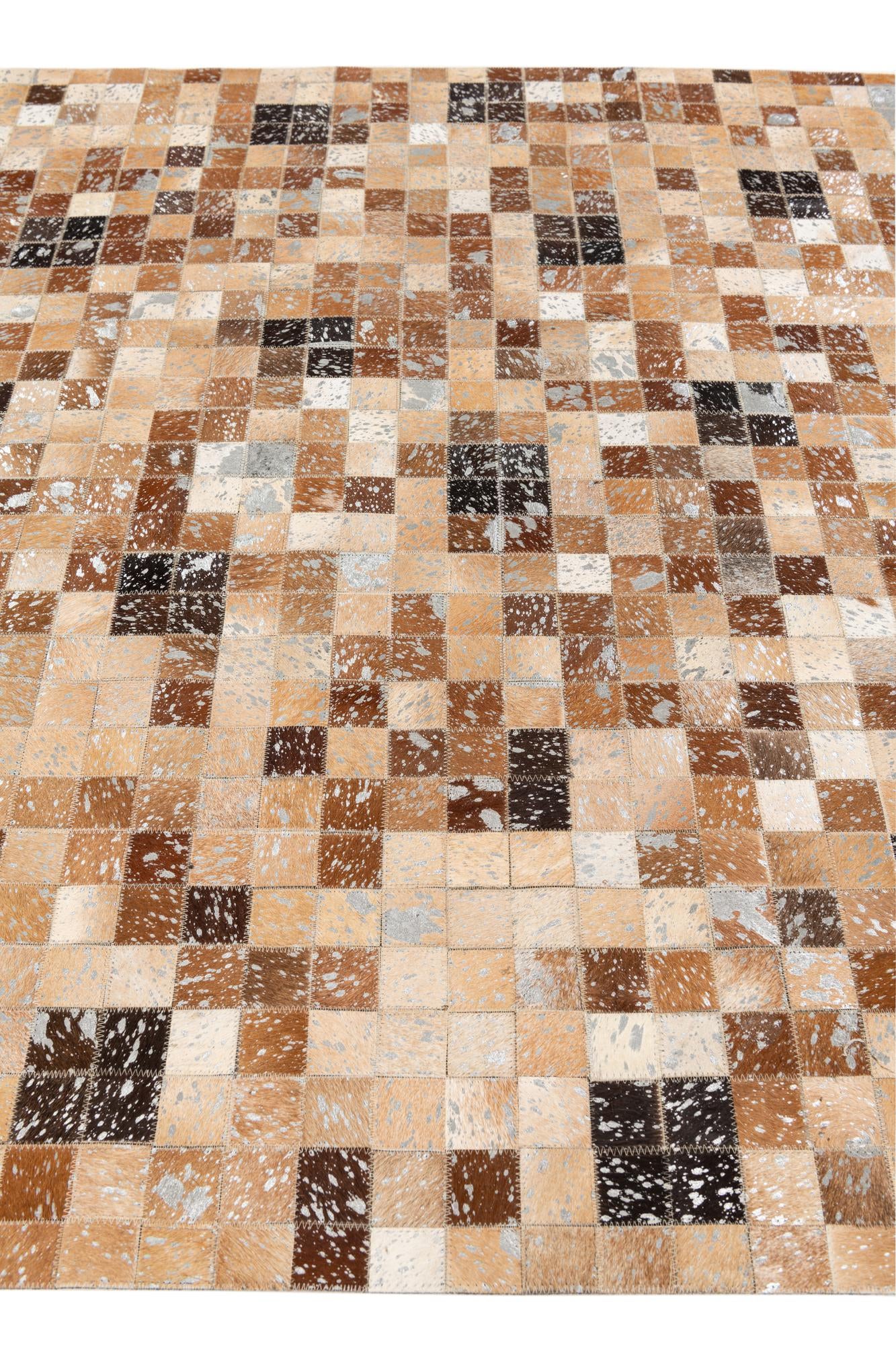 5' 3 x 7' 7 Cowhide Stocks Rug