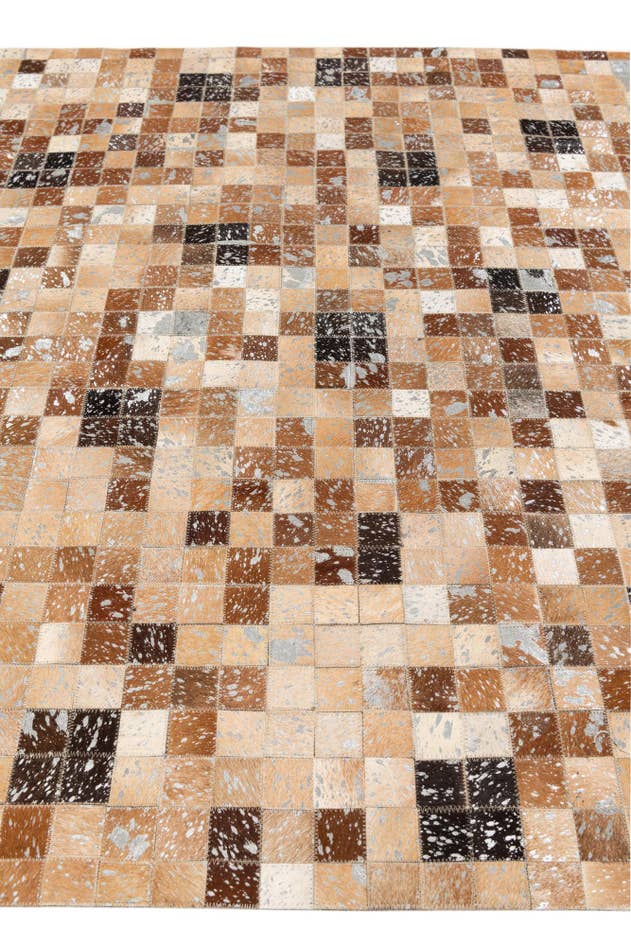 Detail image of 5' 3 x 7' 7 Cowhide Stocks Rug