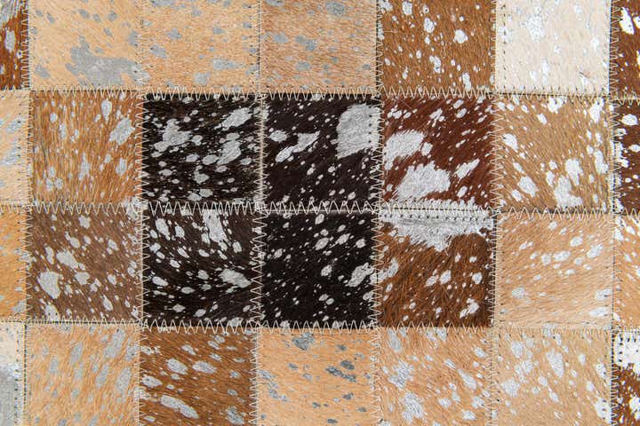 5' 3 x 7' 7 Cowhide Stocks Rug