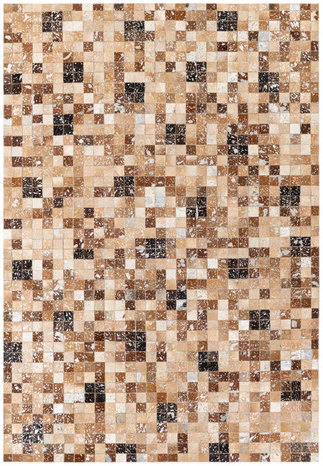 Detail image of 5' 3 x 7' 7 Cowhide Stocks Rug
