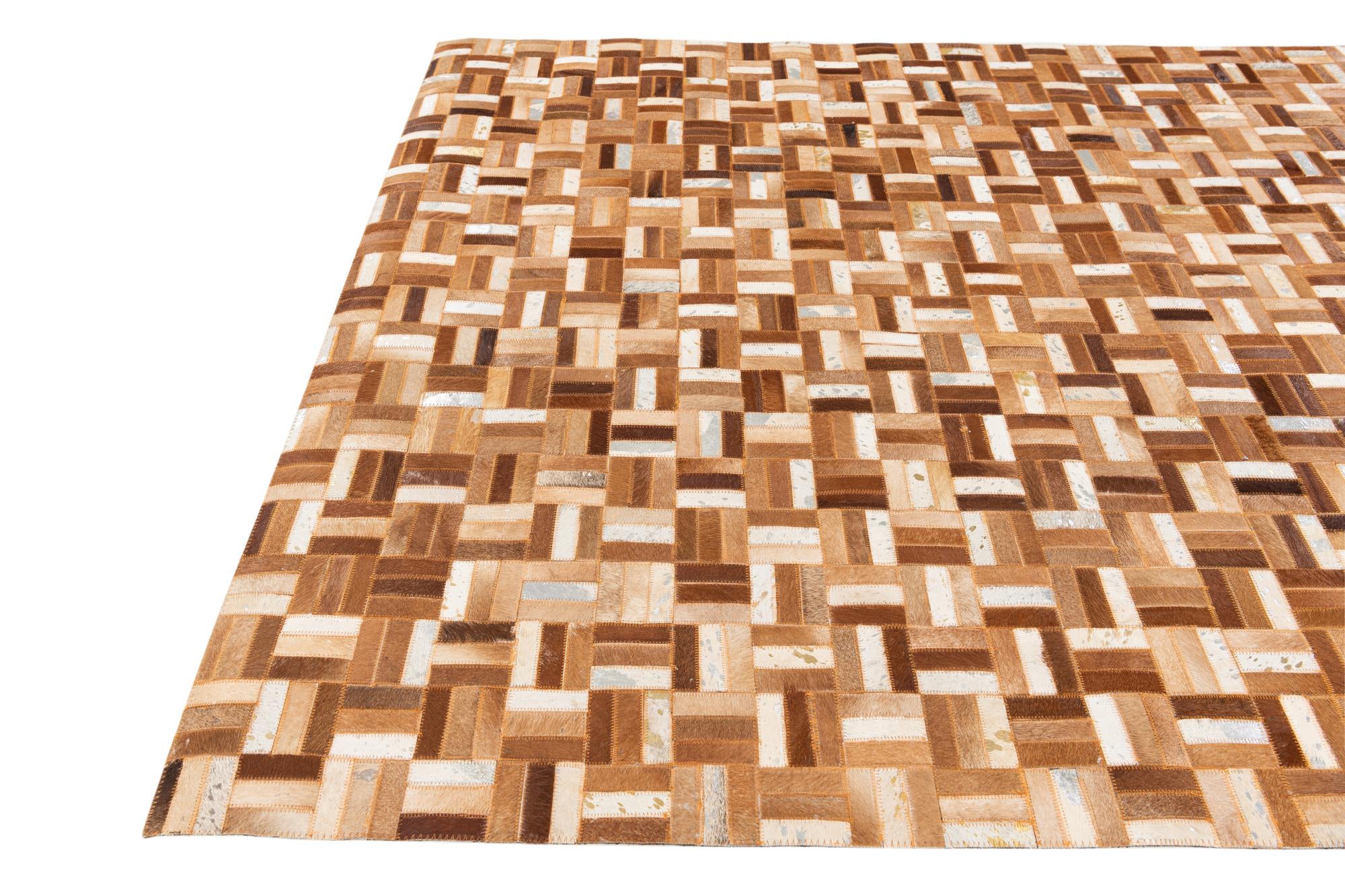 5' x 8' Cowhide Stocks Rug