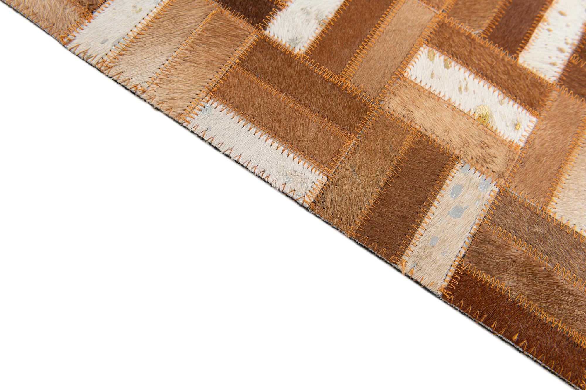 5' x 8' Cowhide Stocks Rug