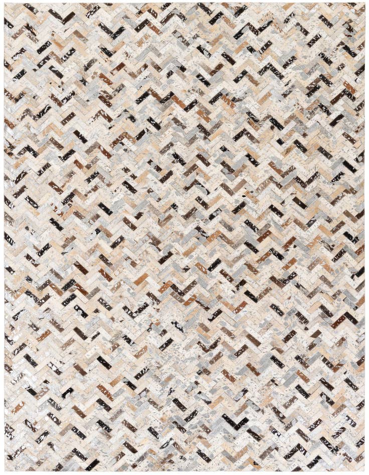 Detail image of 5' 2 x 7' 6 Cowhide Stocks Rug