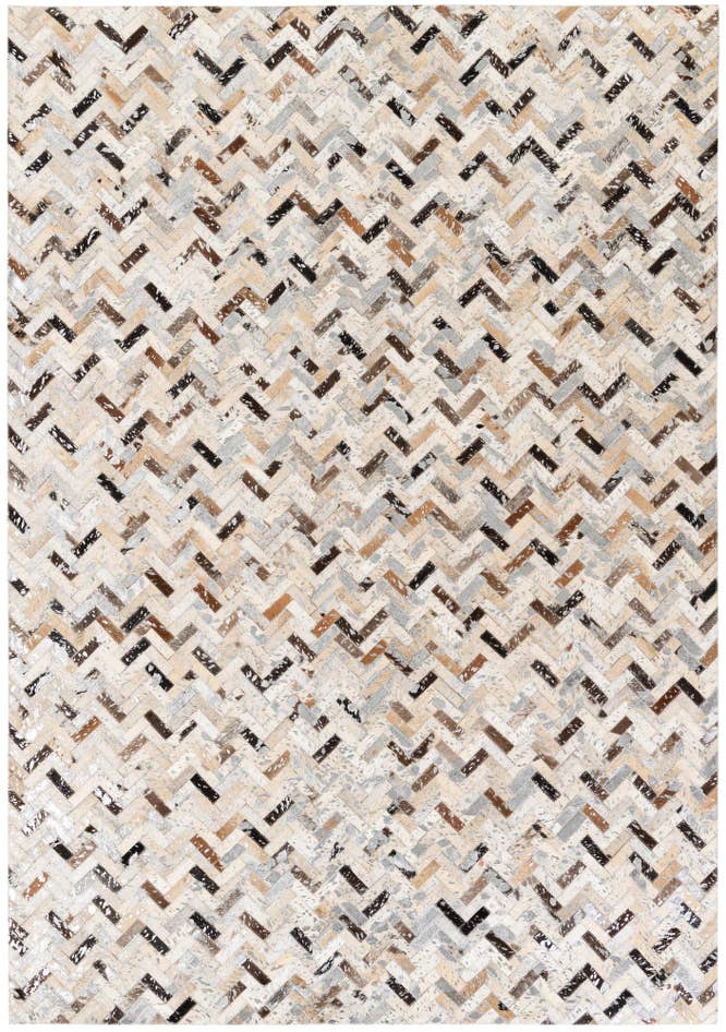 Detail image of 5' 2 x 7' 6 Cowhide Stocks Rug