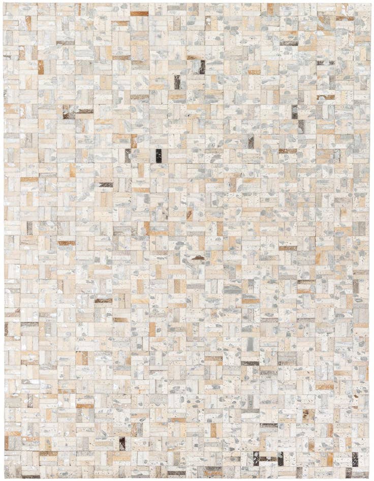 Detail image of 4' 11 x 8' 1 Cowhide Stocks Rug
