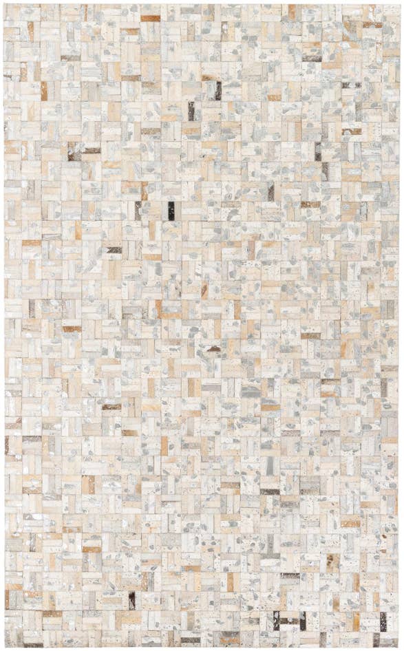 Detail image of 4' 11 x 8' 1 Cowhide Stocks Rug